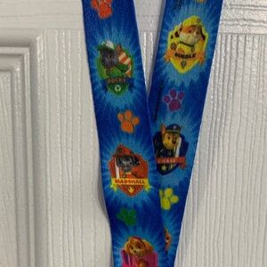 Paw Patrol Blue Lanyard with Colorful Characters